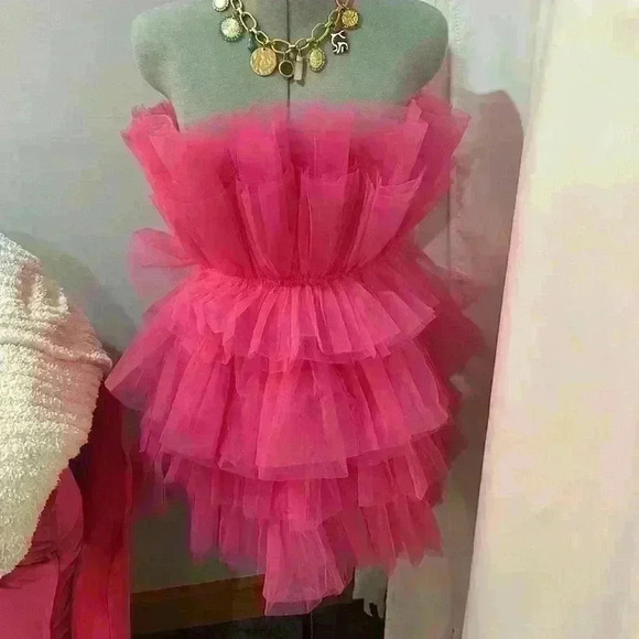 VICI LILLE STRAPLESS TULLE MINI DRESS - Picture 1 of 1